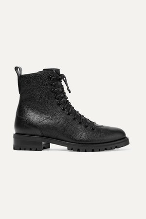 Jimmy Choo | Cruz textured-leather ankle boots | NET-A-PORTER.COM