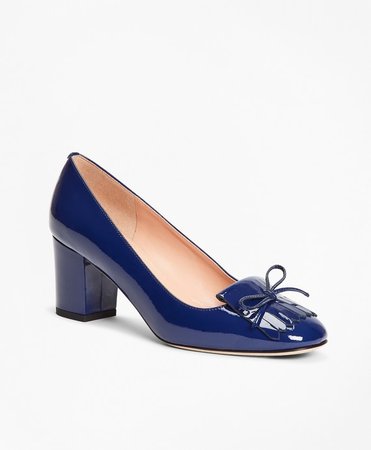 Patent Leather Kiltie Loafer Pumps - Brooks Brothers