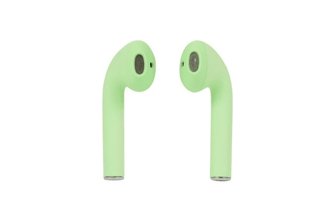 green bluetooth earbuds