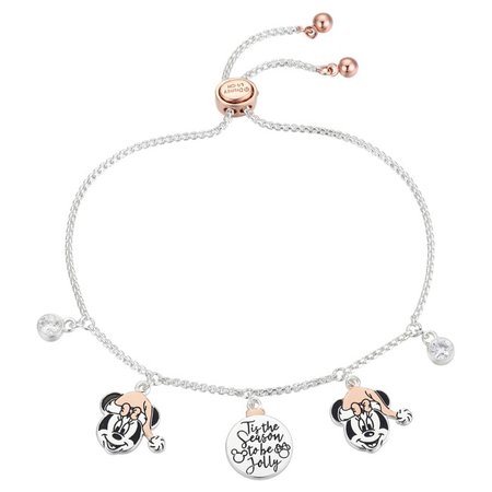 Santa Mickey and Minnie Mouse Bolo Charm Bracelet | shopDisney