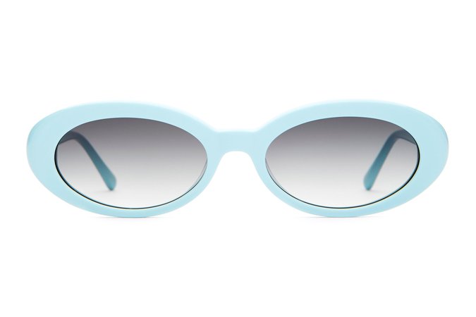 Crap® Eyewear | The Sweet Leaf Sky Blue Small Oval Sunglasses – Crap Eyewear