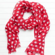 red with tan polka dots scarf - Google Search