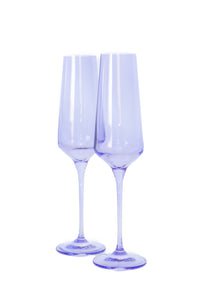 Estelle Colored Champagne Flute - Set of 2 {Lavender} – Estelle Colored Glass