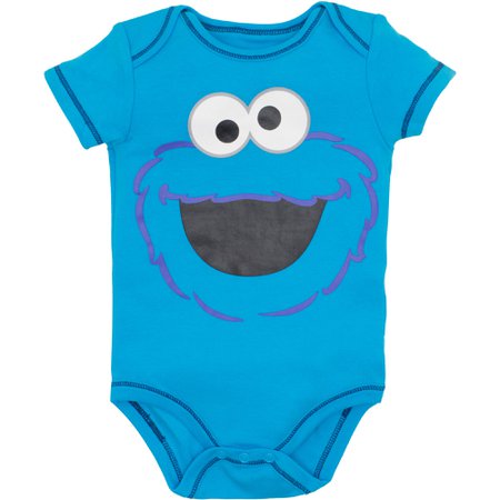 Sesame Street - Sesame Street Baby Boy Girl 5 Pack Bodysuits - Elmo, Cookie Monster, Oscar and Big Bird (0-3 Months) - Walmart.com - Walmart.com