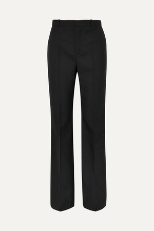 Black Wool-gabardine straight-leg pants | Balenciaga | NET-A-PORTER