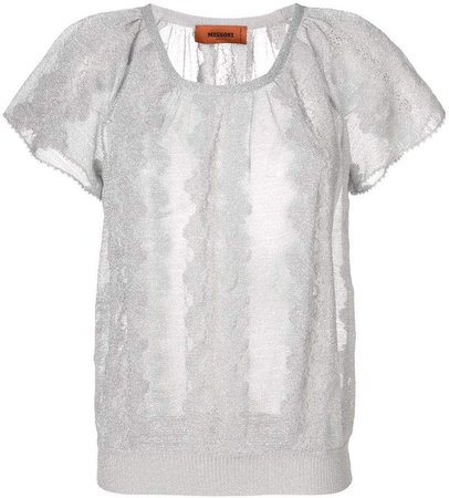 embroidered short-sleeve top