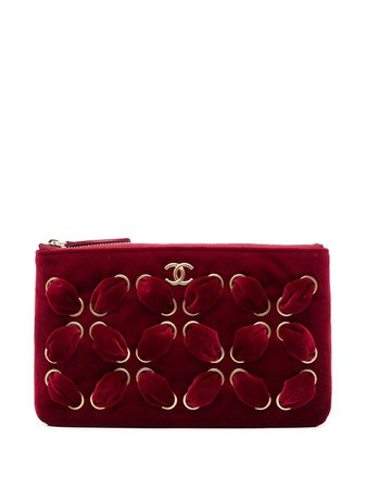 Chanel Pre-Owned CC Woven Detailing Clutch - Farfetch