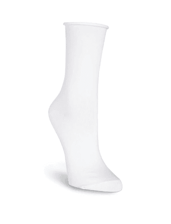 White Roll Up Socks