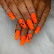 orange louis vuitton nails - Google Search