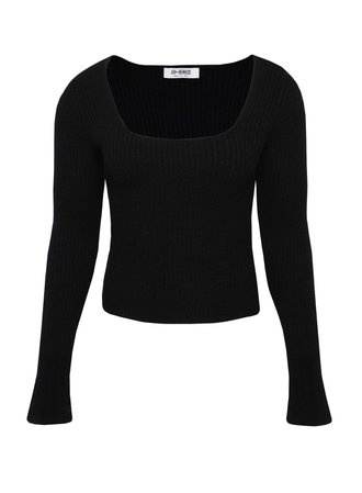 4th & Reckless | Pigalle Square Neck Knitted Top Black