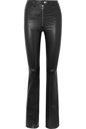 SPRWMN | Leather flared pants | NET-A-PORTER.COM