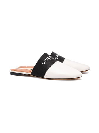 Givenchy Pointed Toe Logo Mules - Farfetch