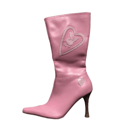 Vintage Playboy Pink Stiletto Pointed Toe Boots