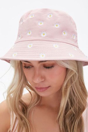 Embroidered Daisy Bucket Hat