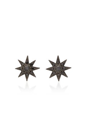 18k Oxidized Gold And Black Diamond Earrings By Colette Jewelry | Moda Operandi