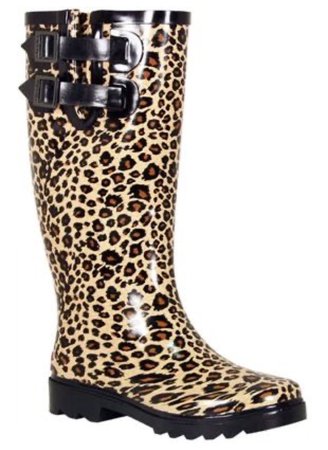 leopard print rain boots shoes