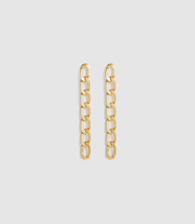Lexi Gold Brushed Plated Gold Multi Link Earrings – REISS