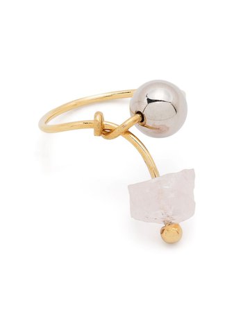 Shop Marni quartz detail beaded ring with Express Delivery - FARFETCH
