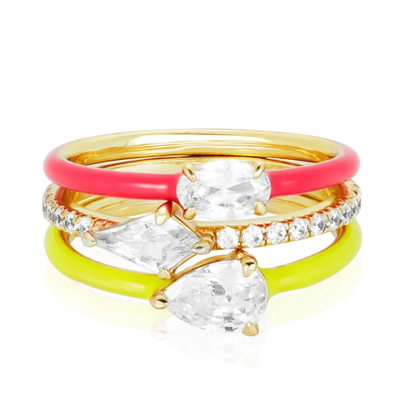 yellow and pink ring