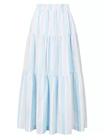 Shop Staud Sea Striped Cotton Maxi Skirt | Saks Fifth Avenue