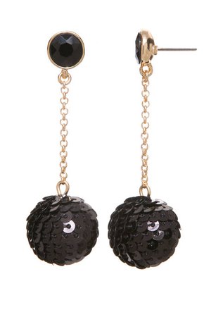 Crown & Ivy™ Sequin Chain Drop Earrings