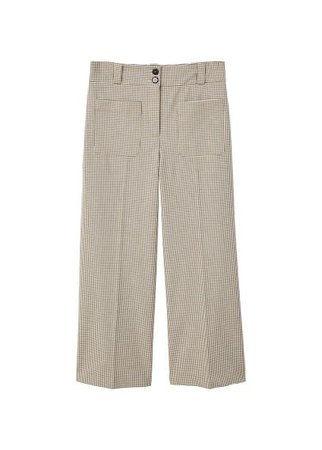 MANGO Check cropped trousers