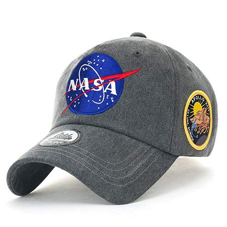 ililily NASA Meatball Logo Embroidery Baseball Cap Apollo 13 Patch Trucker Hat, Light Blue: Amazon.co.uk: Clothing