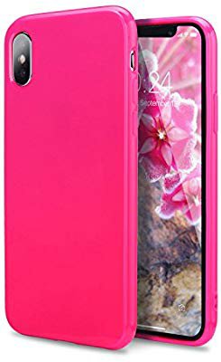 Amazon.com: iPhone Xs Case, iPhone X Case, FGA Sugar Candy Cute Lightweight Shockproof Full Protective Slim Fit Solid Color Flexible Soft TPU Bumper Gel Case Cover for Apple iPhone Xs, iPhone X(Hot Pink) ¡­: Cell Phones & Accessories