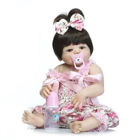 Boneca Bebê Reborn Menina 55cm 100% Silicone D551 nas Lojas Americanas.com