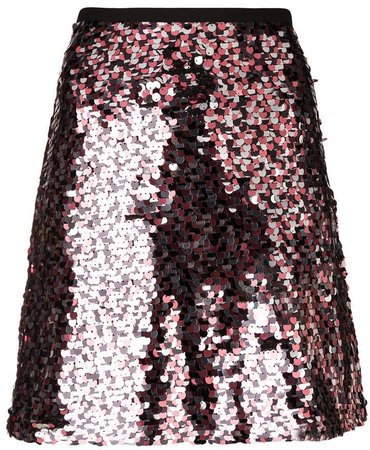 short sequined skirt