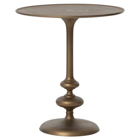 Berthold Global Brass Matchstick Pedestal Side End Table