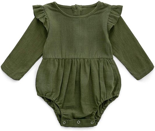 Amazon.com: Infant Romper Baby Girl Twins Outfit Ruffled Bodysuit for Baby Girl 6-12 Months: Clothing, Shoes & Jewelry