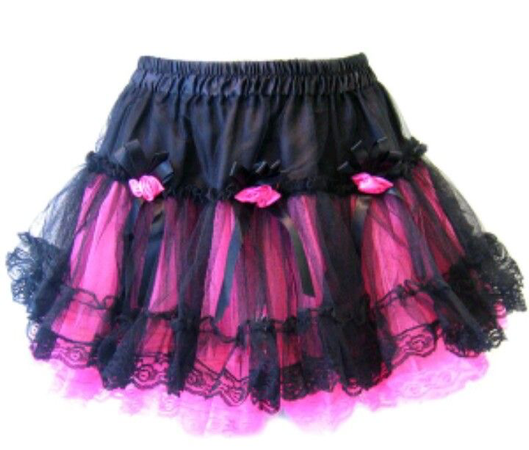 black and pink scene tutu/skirt