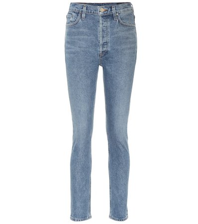The High-Rise slim-straight jeans