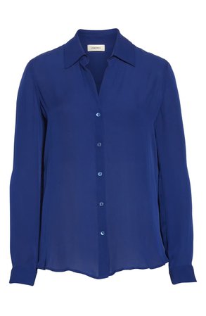 L'AGENCE Silk Shirt blue