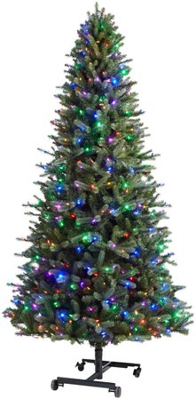 Home Accents Holiday 7.5 ft. Pre-Lit LED Sparkling Pine Artificial Christmas Tree with 600 Warm White 5 Function Lights | The Home Depot Canada