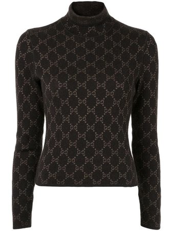 Gucci Pre-Owned GG Supreme turtleneck top $742 - Buy Online - Mobile Friendly, Fast Delivery, Price