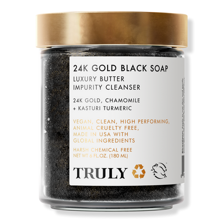 24K Gold Black Soap Luxury Butter Impurity Cleanser - Truly | Ulta Beauty