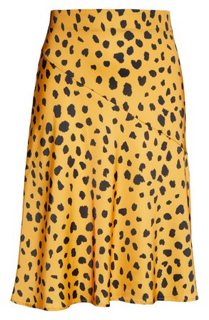 R29 x ELOQUII Animal Print Satin Skirt (Plus Size) | Nordstrom