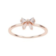 LC Lauren Conrad Simulated Crystal Bow Ring