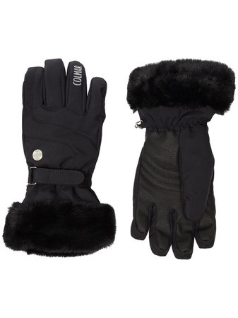 Black Colmar Waterproof Faux-Fur Ski Gloves | Farfetch.com