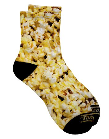 Popcorn All Over Adult Short Socks All Over Print - Davson Sales