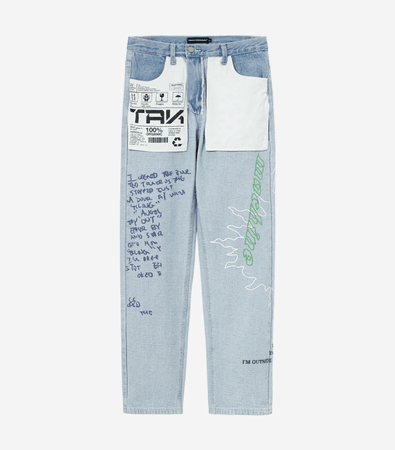 TAKA Original spray paint logo jeans