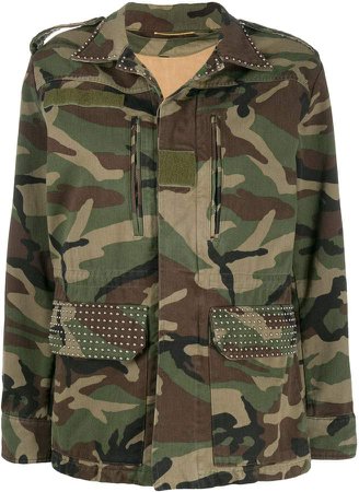 Parka gabardine camouflage jacket