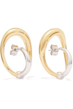 Charlotte Chesnais | Turtle gold vermeil and silver earrings | NET-A-PORTER.COM