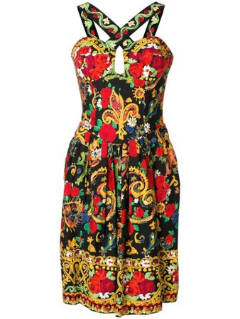 Christian Lacroix Pre-Owned lace-up patterned dress $1,026 - Buy VINTAGE Online - Fast Global Delivery, Price
