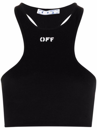 Shop Off-White logo tank top with Express Delivery - FARFETCH