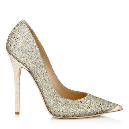 Anouk Pointy Toe Pumps in Champagne Glitter