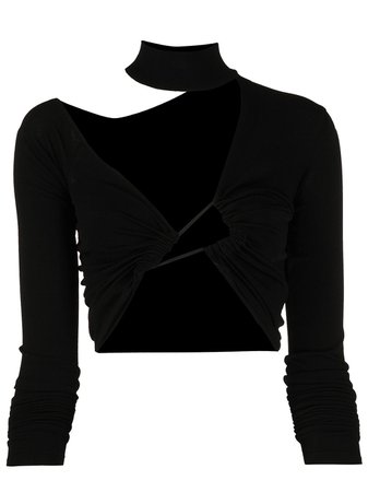 UNRAVEL PROJECT Twisted Front Crop Top - Farfetch