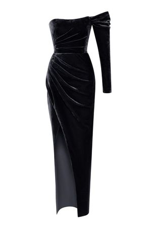 black velvet gown